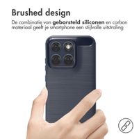 imoshion Brushed Backcover Motorola Edge 70 Fusion - Donkerblauw