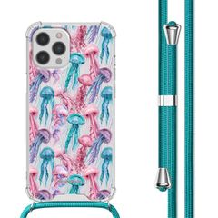 imoshion Design hoesje met koord Apple iPhone 12 (Pro) - Jellyfish Watercolor