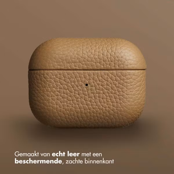 Accezz Echt Leren Case Apple AirPods Pro - Taupe