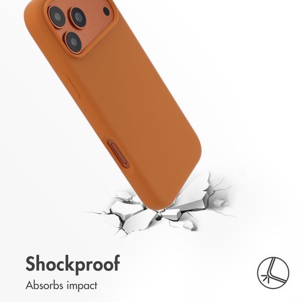 Accezz Liquid Silicone Back Cover with MagSafe Apple iPhone 17 Pro Max - Orange