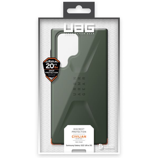 UAG Civilian Backcover Samsung Galaxy S22 Ultra - Olive