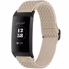 imoshion Elastisch nylonbandje Fitbit Charge 3 / 4 - Beige
