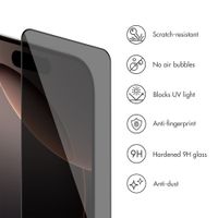 Accezz Privacy Tempered Glass Screen Protector + Applicator Apple iPhone 16 Pro Max