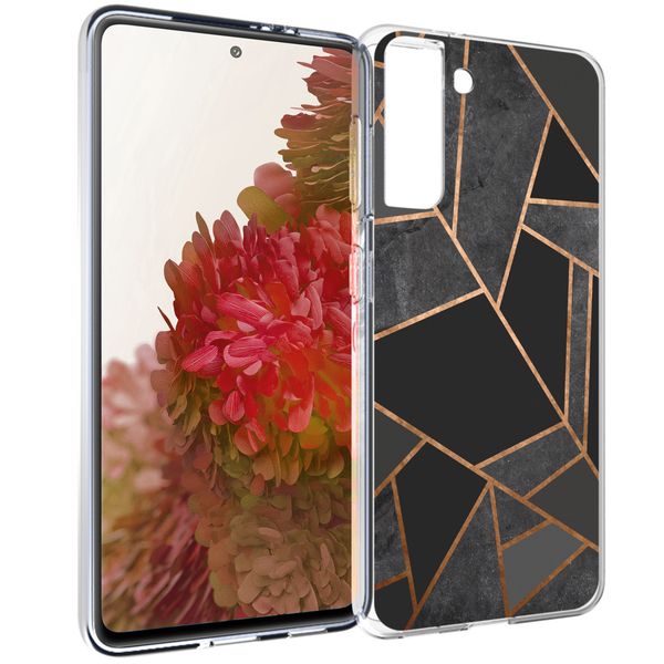 imoshion Design hoesje Samsung Galaxy S21 - Grafisch Koper / Zwart