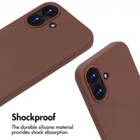 imoshion Silicone Case with Strap Apple iPhone 16 - Brown