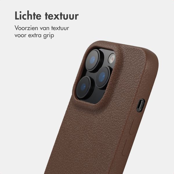 imoshion Texture Backcover Apple iPhone 14 Pro - Donkerbruin