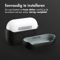 Accezz Echt Leren Case AirPods Pro - Zwart