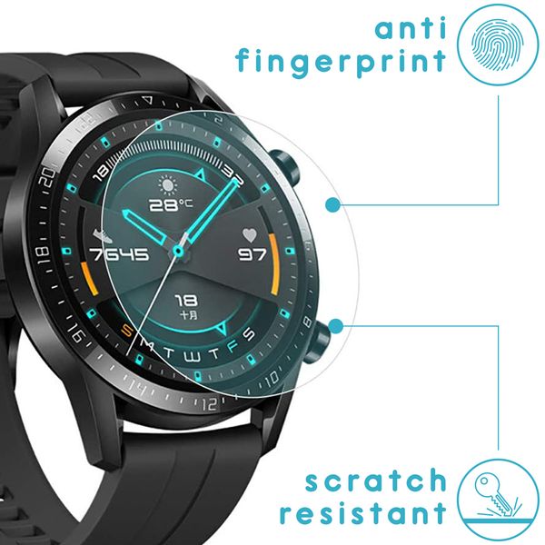 imoshion 2 Pack Glass Screenprotector Huawei Watch GT 2 46mm