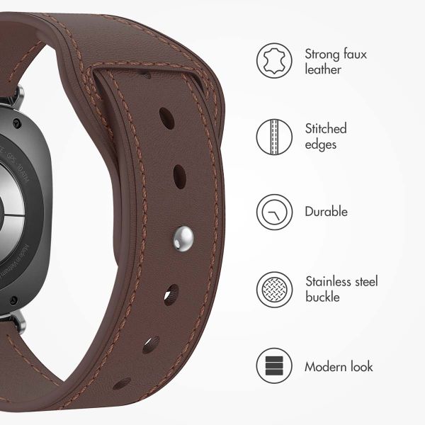 imoshion Leather strap Samsung Galaxy Watch Ultra 2 (2026) / Ultra (2024/2025) - Dark Brown