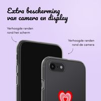 Gepersonaliseerd hoesje met hartje iPhone SE (2022 / 2020) / 8 / 7 - Transparant