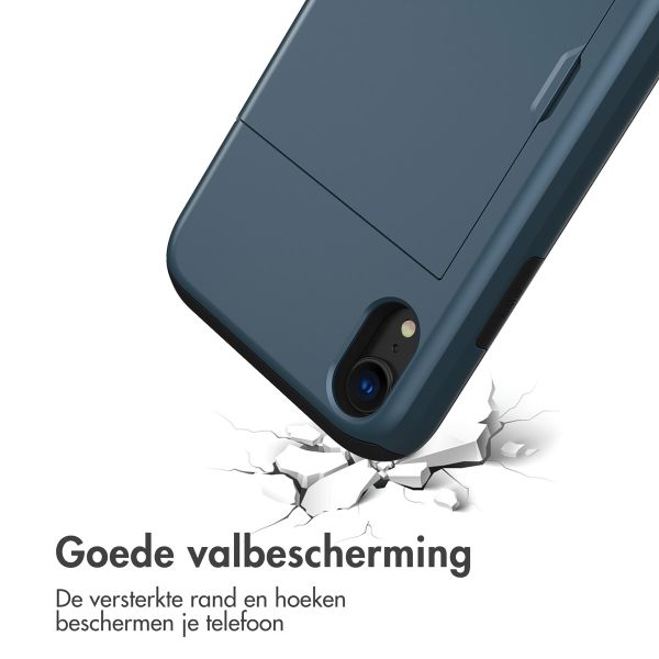 imoshion Backcover met pasjeshouder Apple iPhone Xr - Donkerblauw