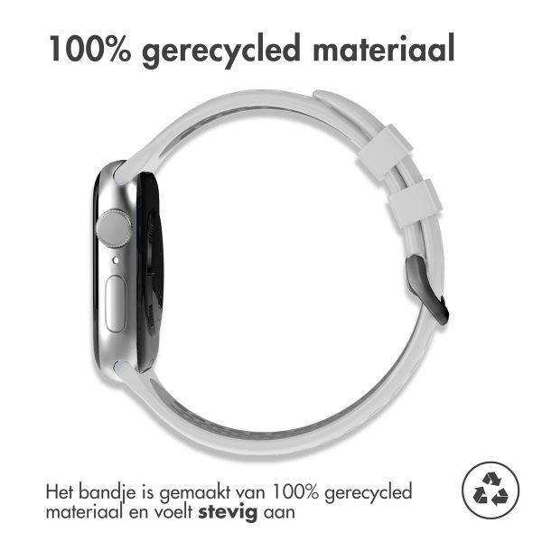imoshion Siliconen sport bandje met gesp Apple Watch Series 1 - 9 / SE (38/40/41 mm) | Series 10 / 11 (42 mm) - Grey / Black