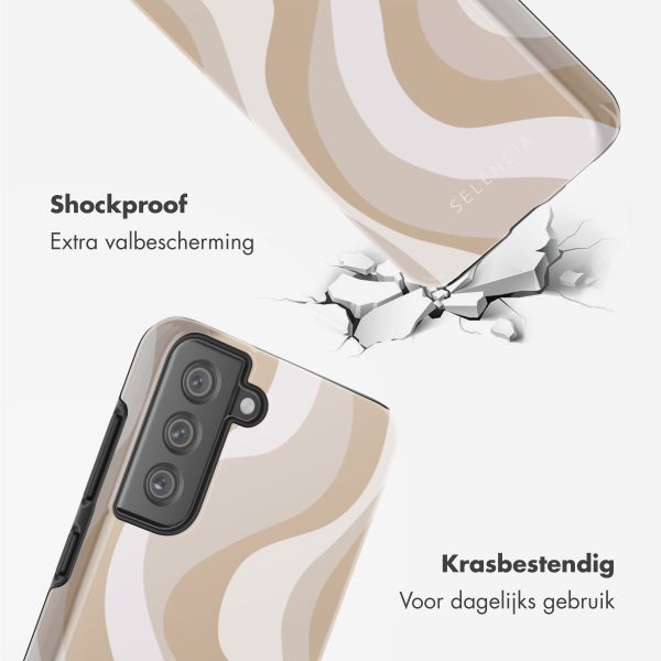 Selencia Vivid Backcover Samsung Galaxy S21 FE - Desert Waves Beige