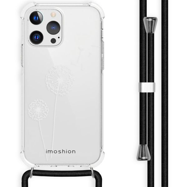 imoshion Design hoesje met koord iPhone 13 Pro - Paardenbloem - Wit