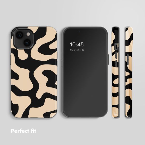 Selencia Vivid Back Cover with MagSafe Apple iPhone 14 - Art Wave Black