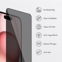 Accezz Gehard Glas Privacy Screenprotector + Applicator Apple iPhone 16 / 15