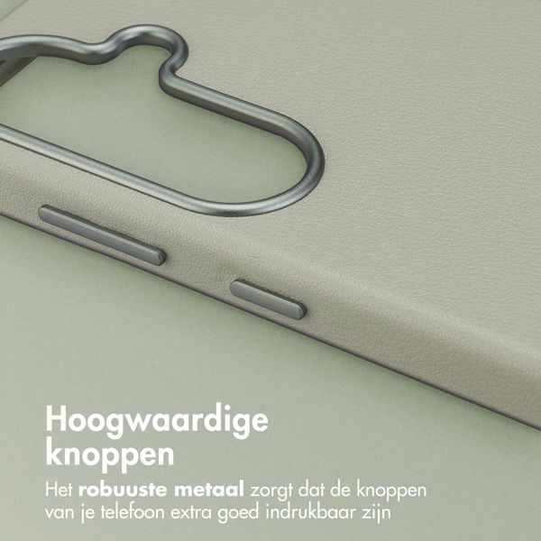 Accezz MagSafe Leather Backcover Samsung Galaxy S26 - Light Grey