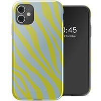 Selencia Vivid Tough Backcover iPhone 11 - Zebra Winter Sky Titanium Yellow