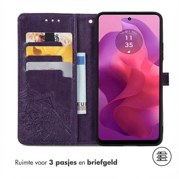 imoshion Mandala Bookcase Motorola Moto G04 / G24 - Paars