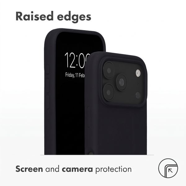 Accezz Liquid Silicone Case with MagSafe Apple iPhone 18 Pro / 17 Pro - Black