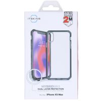 Itskins Hybrid MKII Backcover iPhone Xs Max - Zwart / Transparant