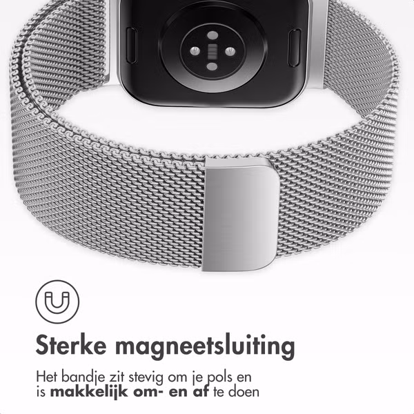 imoshion Milanees magnetisch bandje Xiaomi Smart Band 9 / 8 Pro / Redmi Watch 6 / 5 / 4 - Zilver