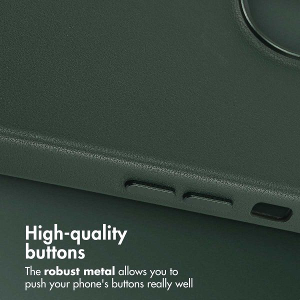 Accezz Leather Back Cover with MagSafe Apple iPhone 14 - Cedar Green
