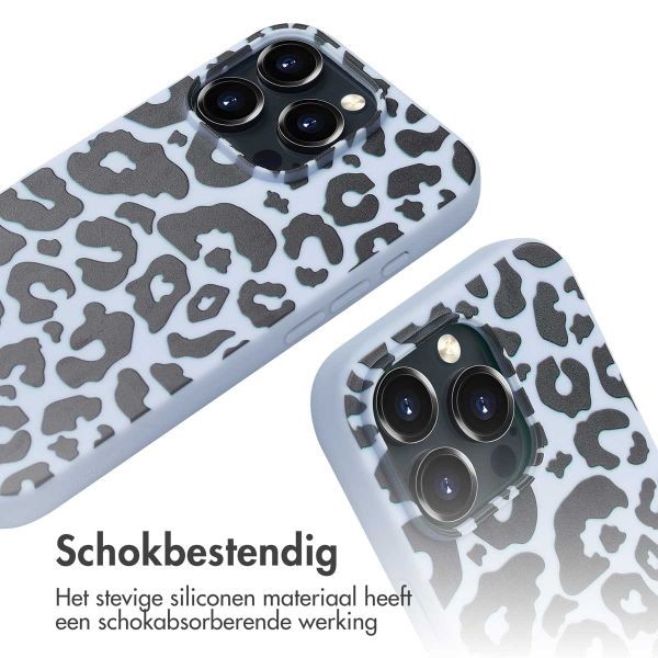 imoshion Siliconen design hoesje met koord iPhone 16 Pro - Animal Lila