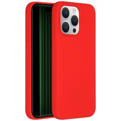 Accezz Liquid Silicone Backcover iPhone 15 Pro Max - Rood