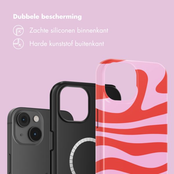 Selencia Vivid Backcover met MagSafe Apple iPhone 14 - Dream Swirl Pink