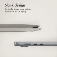 Accezz Leather Laptop hoes Apple MacBook 16 inch - Laptopsleeve - Beige
