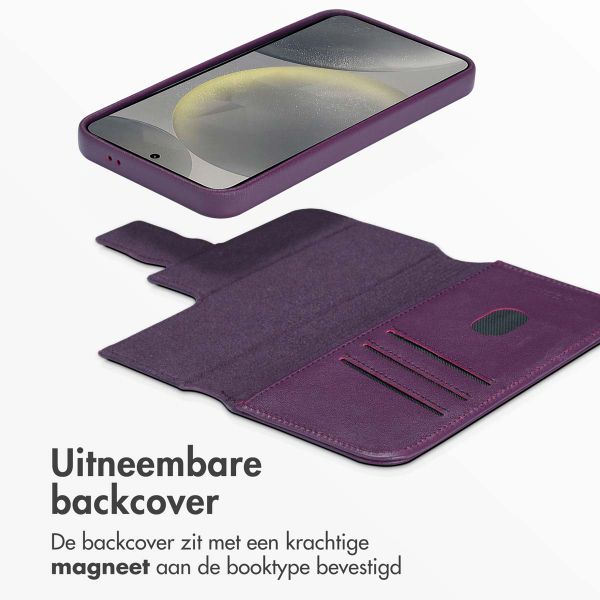 Accezz Leather Bookcase 2-in-1 met MagSafe Samsung Galaxy S24 - Heath Purple