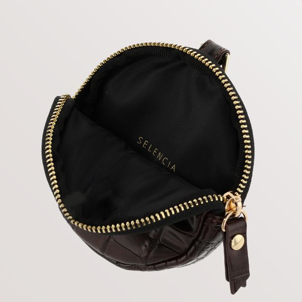 Selencia Nova Mini Pouch - Croco Choco Brown