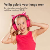 imoshion Draadloze Kinderkoptelefoon LED Light Cat Ear - Decibelbegrenzer - Met AUX kabel - Hot Pink
