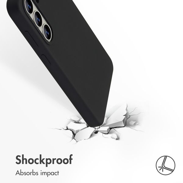 Accezz Liquid Silicone Back Cover with MagSafe Samsung Galaxy S26 Plus - Black