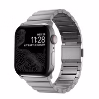 Nomad Titanium schakelband Apple Watch | 44/45/46/49 mm - Zilver