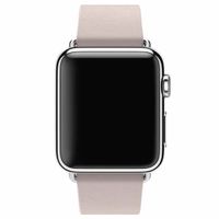 Apple Leather Band Modern Buckle Apple Watch Series 1 t/m 9 / SE (38/40/41 mm) | Series 10 / 11 (42 mm) - Maat M - Blush