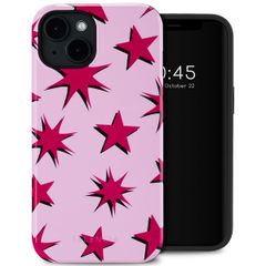 Selencia Vivid Backcover met MagSafe iPhone 14 - Stars Rubine Red Light Pink