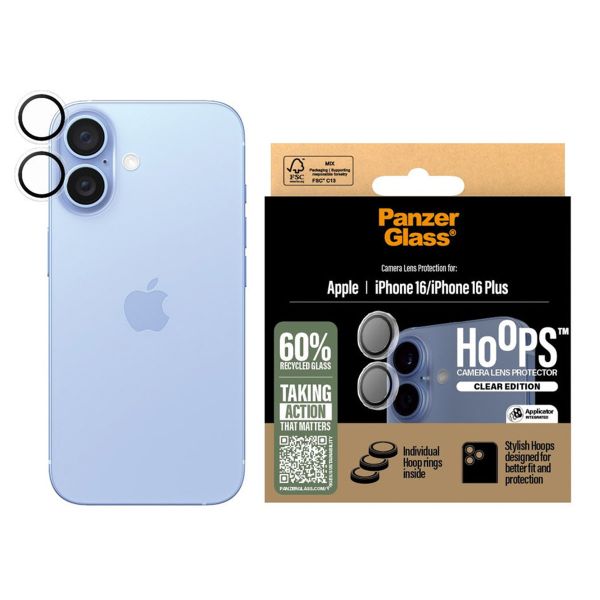 PanzerGlass Camera Protector Hoops Optic Rings Apple iPhone 16 / 16 Plus