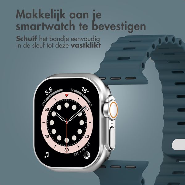 Accezz Ocean bandje Apple Watch Series 1 - 11 / SE / Ultra (44/45/46/49 mm) - Abyss Blue