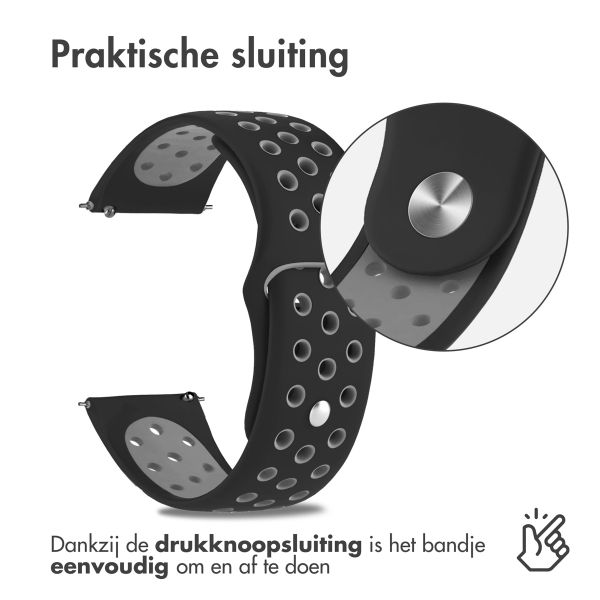 imoshion Siliconen sport bandje Samsung Galaxy Watch 7 40/44 mm - Zwart / Grijs