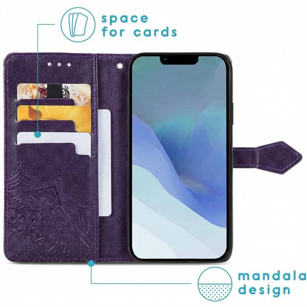 imoshion Mandala Bookcase Apple iPhone 14 / 13 - Paars