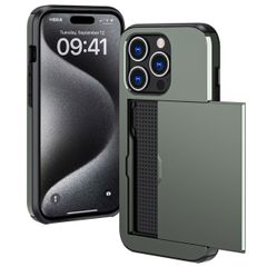 imoshion Backcover met pasjeshouder Apple iPhone 15 Pro - Donkergroen