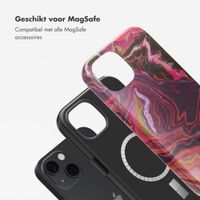 Selencia Vivid Backcover met MagSafe Apple iPhone 13 - Marble Purple