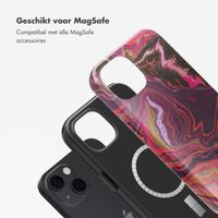 Selencia Vivid Tough Backcover met MagSafe iPhone 13 - Marble Purple