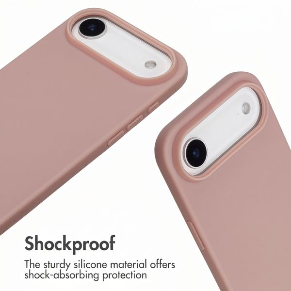 imoshion Silicone Case with Strap Apple iPhone Air - Sand Pink