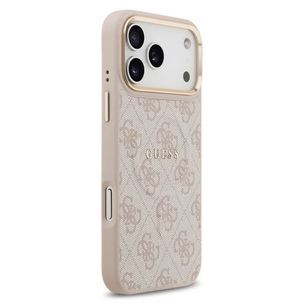 Guess Classic 4G Logo Backcover met MagSafe Apple iPhone 17 Pro - Roze