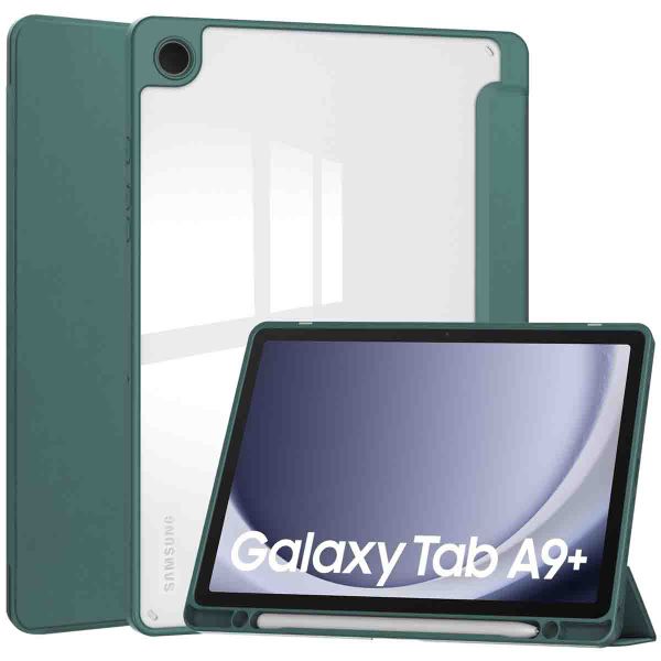 imoshion Trifold Hardcase Bookcase Samsung Galaxy Tab A9 Plus - Groen