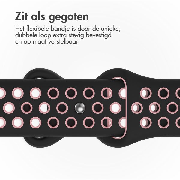 imoshion Sport⁺ bandje Apple Watch Series 1 t/m 11 / SE / Ultra (44/45/46/49 mm) - Maat M/L - Black Pink