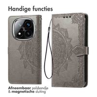 imoshion Mandala Bookcase Xiaomi Redmi Note 14 Pro (4G) - Grijs